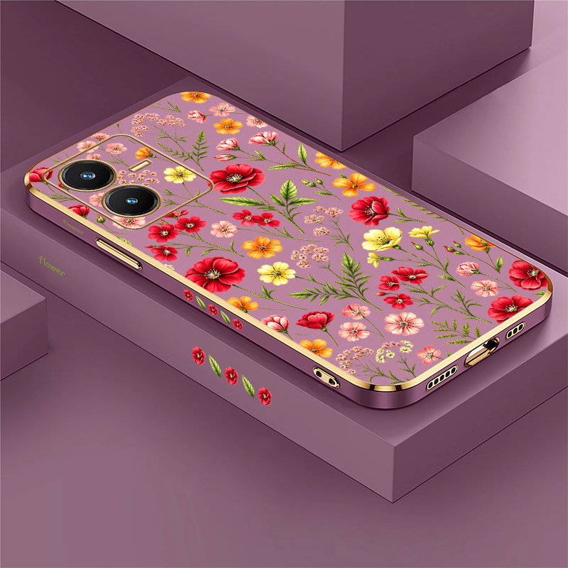 Cute Flower Pattern Case For V - Vivo V40 review and price