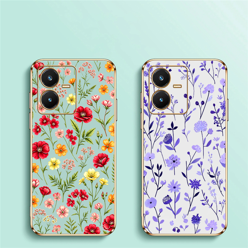 Cute Flower Pattern Case For V - Vivo V40 review and price