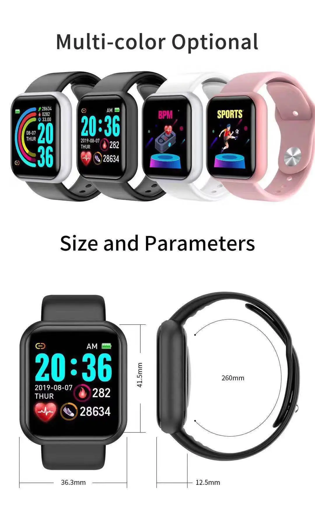 D20 Pro Smart Watch Men Y68 Sm - Smartwatch Touch review and price