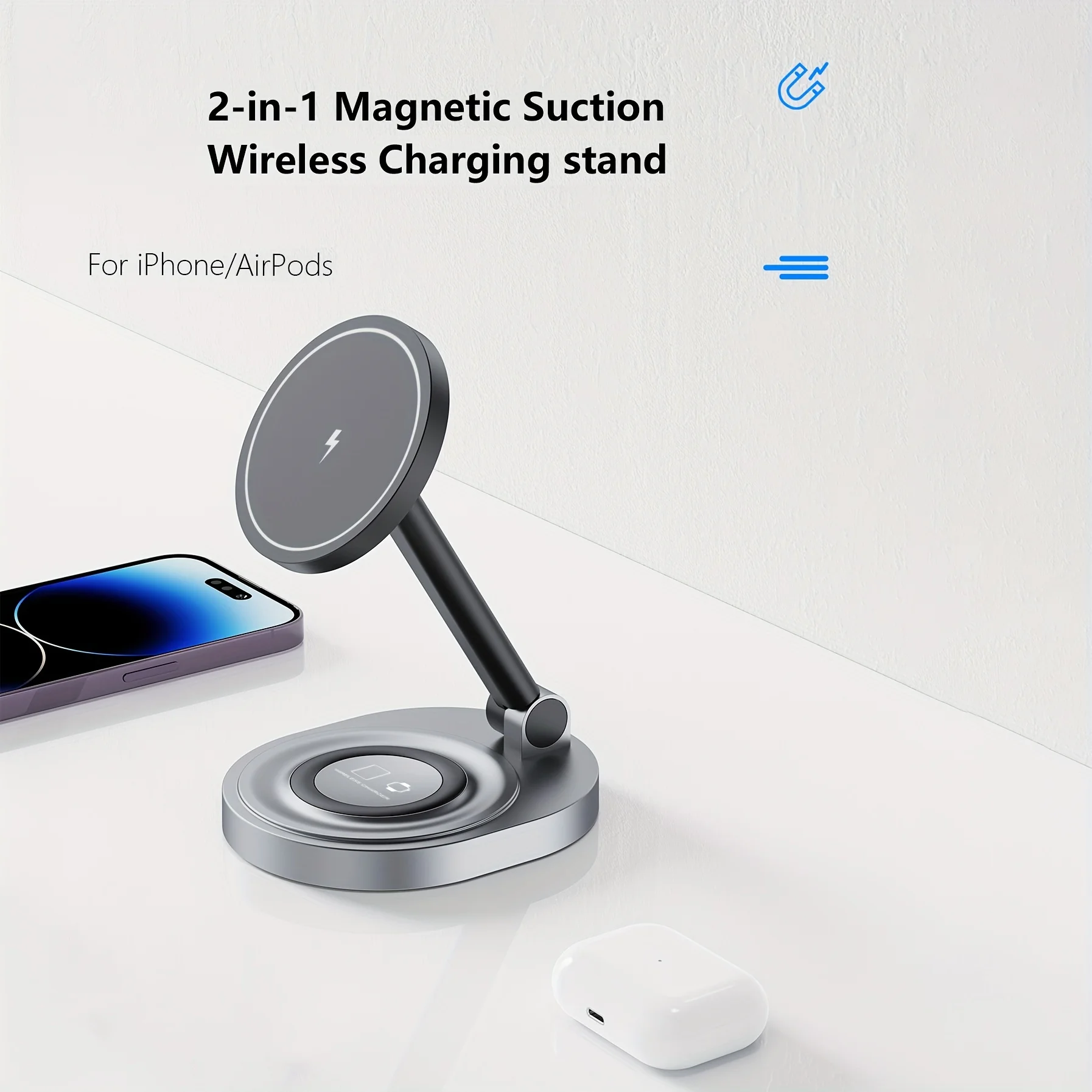 2 In 1 Magnetic Wireless Charg - Watch Charging Dock review and price