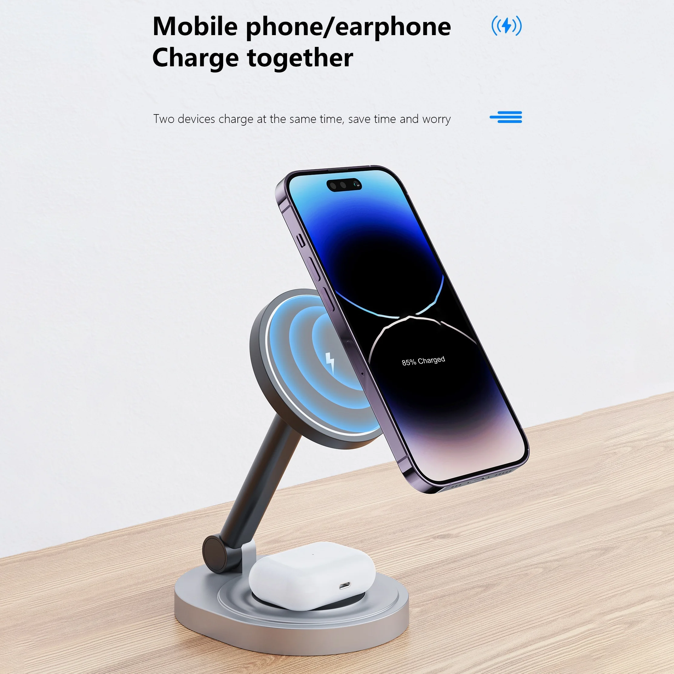 2 In 1 Magnetic Wireless Charg - Watch Charging Dock review and price